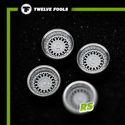 1/64 SCALE RS WHEELS & TIRES 3D PRINT 7.5mm TLV INNO TARMAC WORK MIN