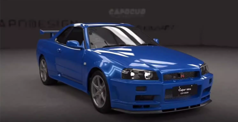 Metal 1/8 Capo Painted RC Racing Car Electric Radio Control High-Speed Drift Vehicles R34 Hobby Model High-Value Collections