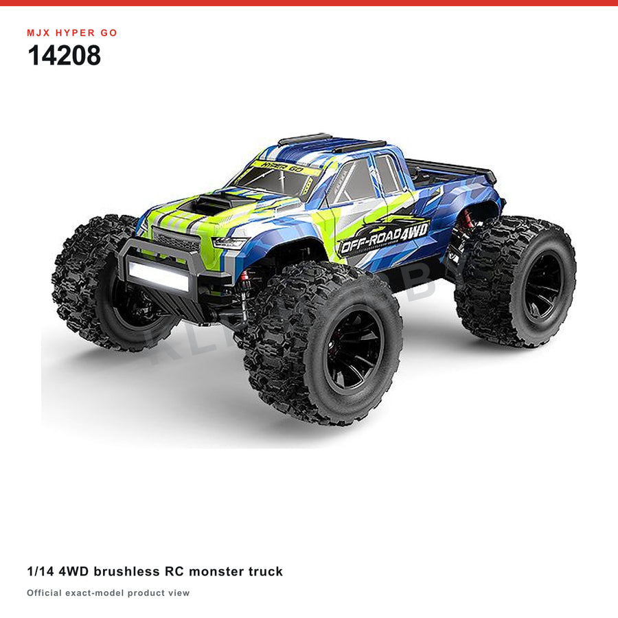 MJX Hyper Go 14208 1/14 4WD Brushless RC Monster Truck RTR