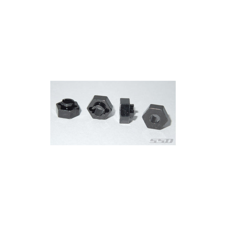 SSD RC SCX24 7mm Brass Wheel Hex (Black) (4) (1g) SSD00438