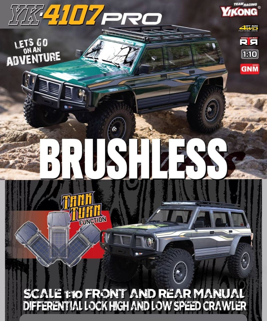 Yikong YK4107 PRO 1/10 4WD Brushless RC Crawler