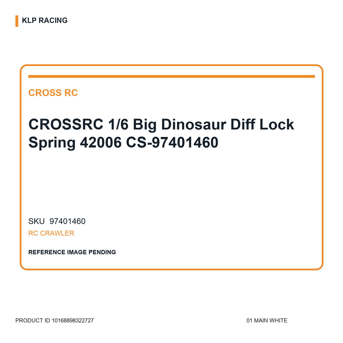 CROSSRC 1/6 Big Dinosaur Diff Lock Spring 42006 CS-97401460 01 main white