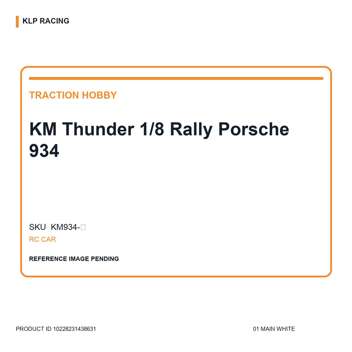 KM Thunder 1/8 Rally Porsche 934 01 main white