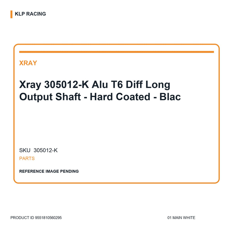 Xray 305012-K  Alu T6 Diff Long Output Shaft - Hard Coated - Blac
