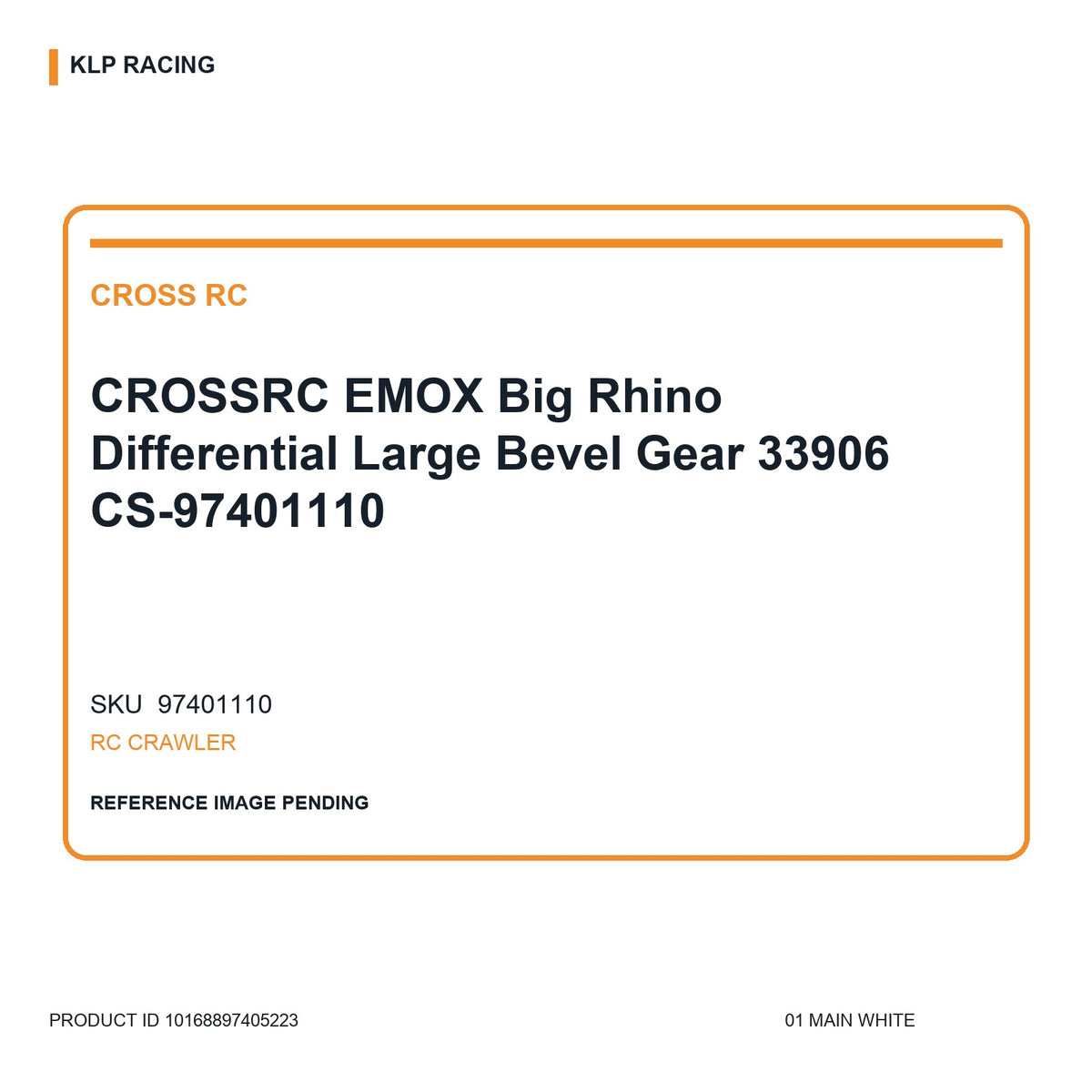 CROSSRC EMOX Big Rhino Differential Large Bevel Gear 33906 CS-97401110 01 main white