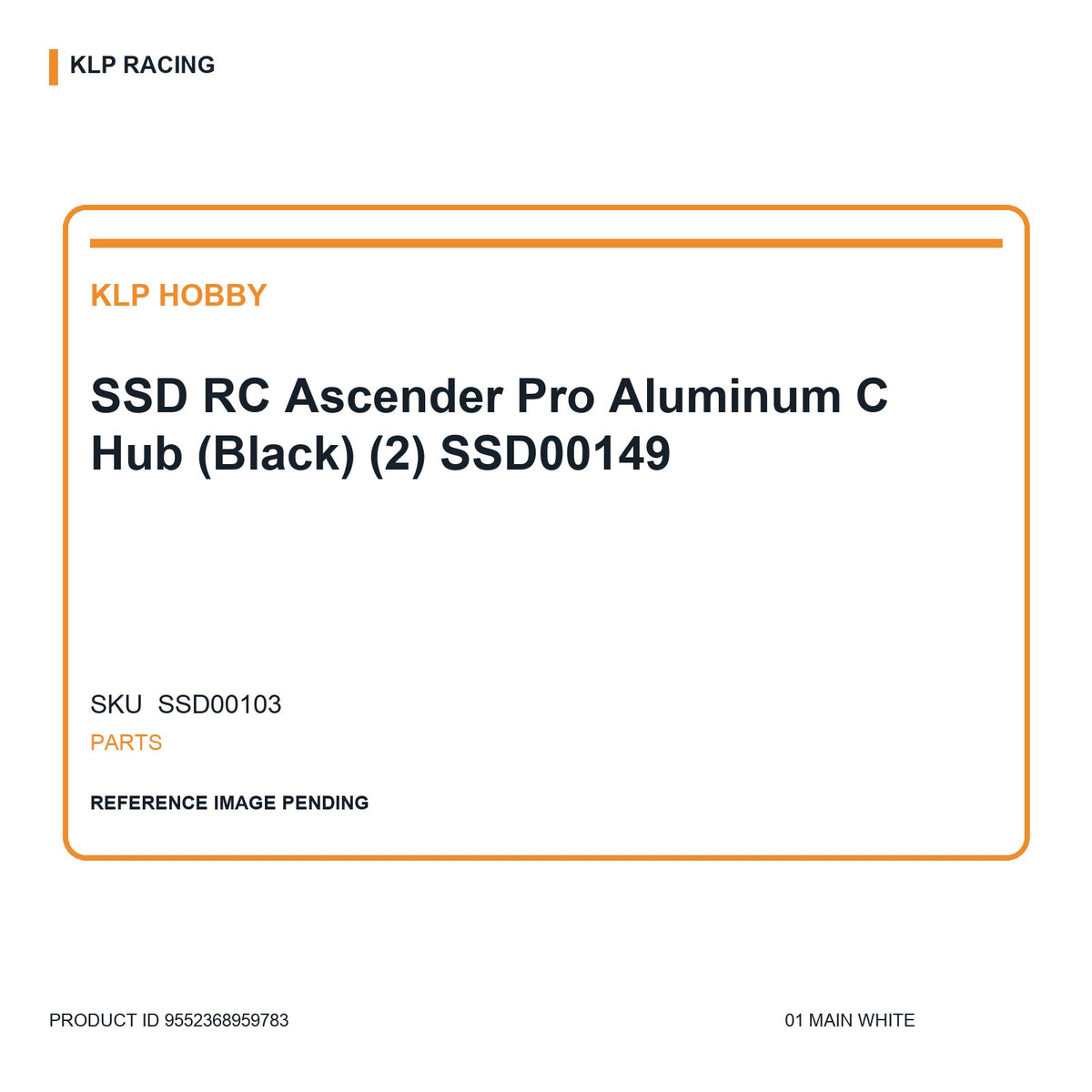 SSD RC Ascender Pro Aluminum C Hub (Black) (2)  SSD00149 01 main white