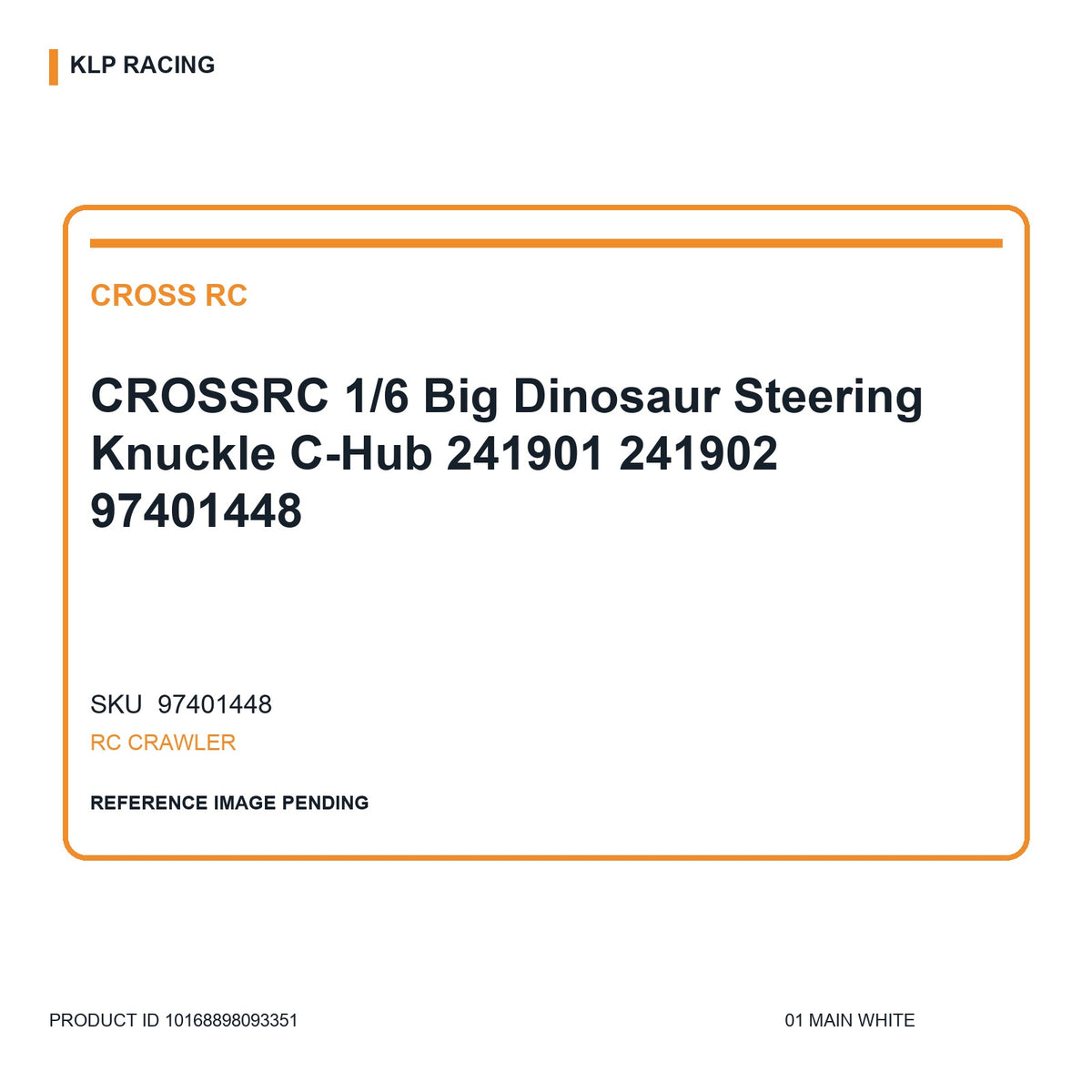CROSSRC 1/6 Big Dinosaur Steering Knuckle C-Hub 241901 241902 97401448 01 main white