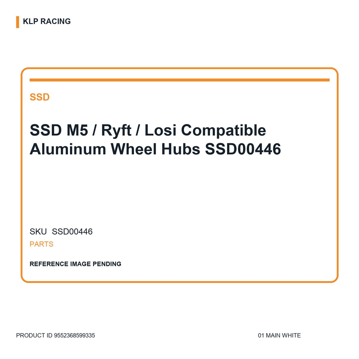 SSD M5 / Ryft / Losi Compatible Aluminum Wheel Hubs SSD00446 01 main white