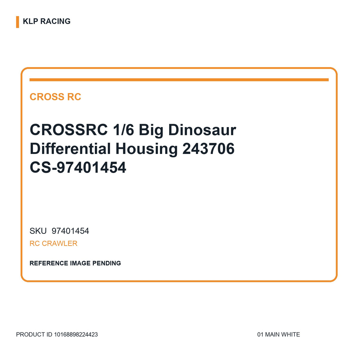CROSSRC 1/6 Big Dinosaur Differential Housing 243706 CS-97401454 01 main white