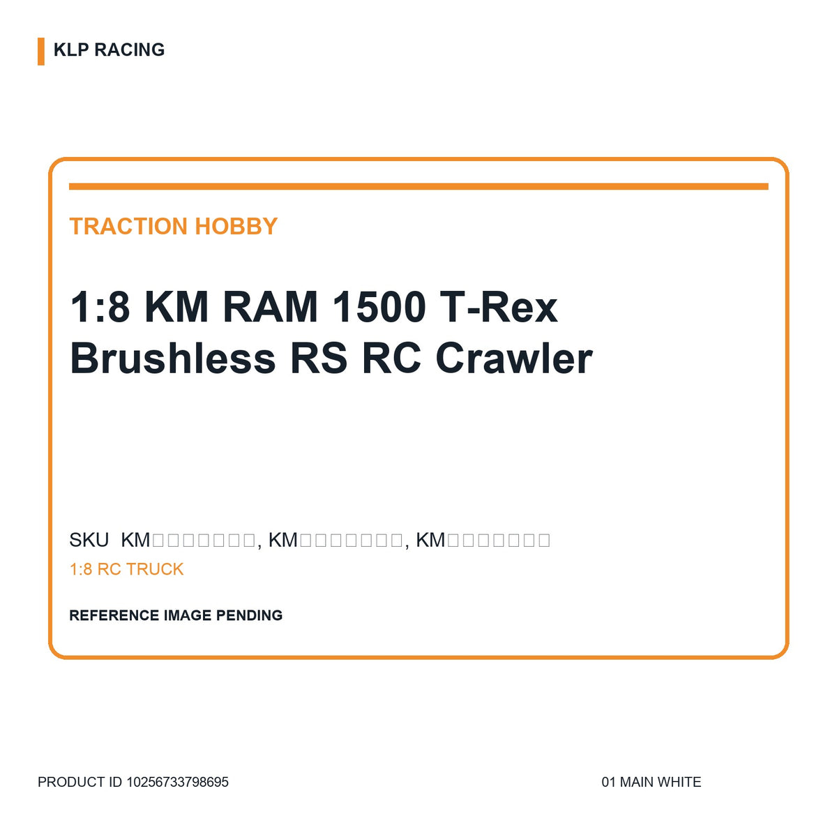 1:8 KM RAM 1500 T-Rex Brushless RS RC Crawler 01 main white