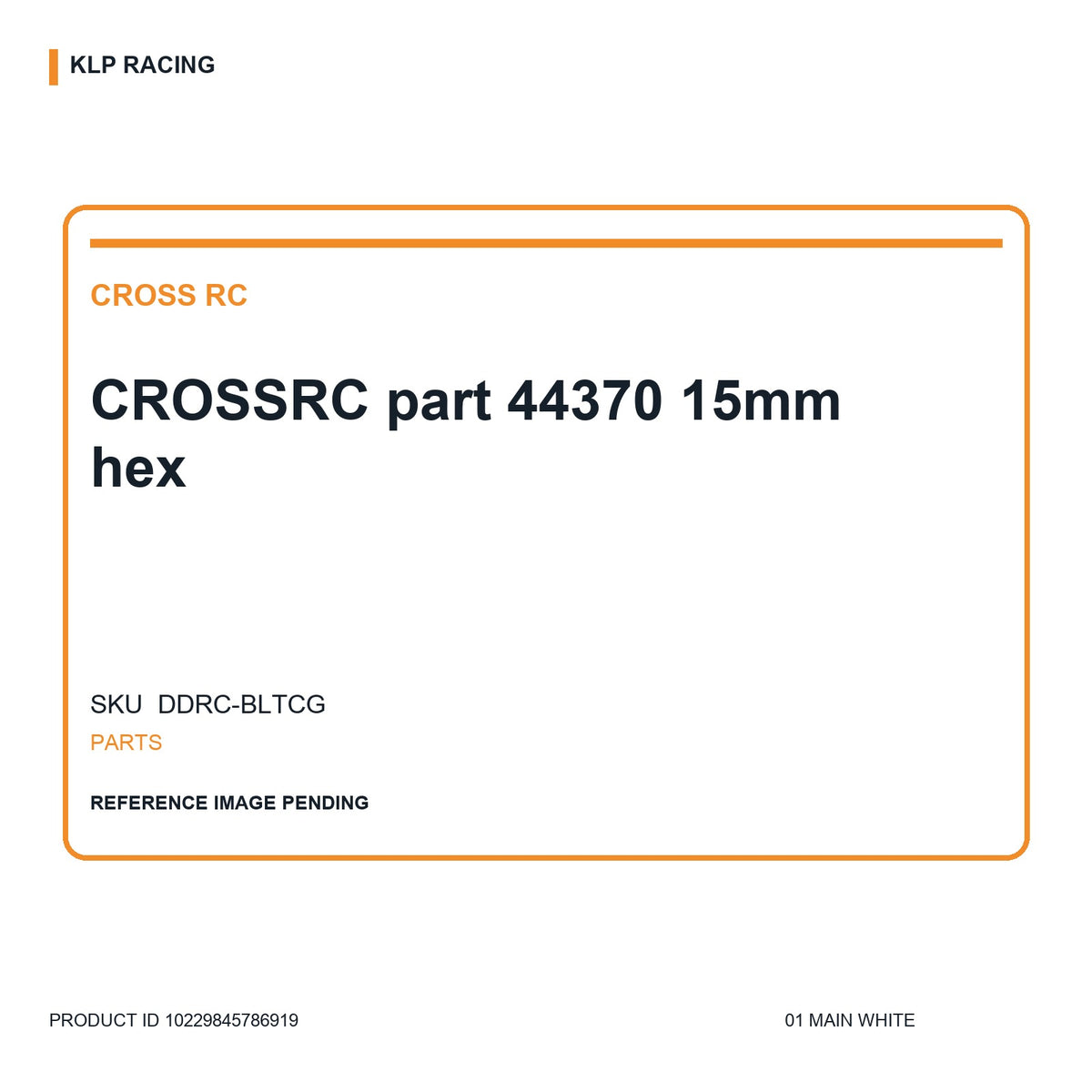 CROSSRC  part 44370 15mm hex 01 main white
