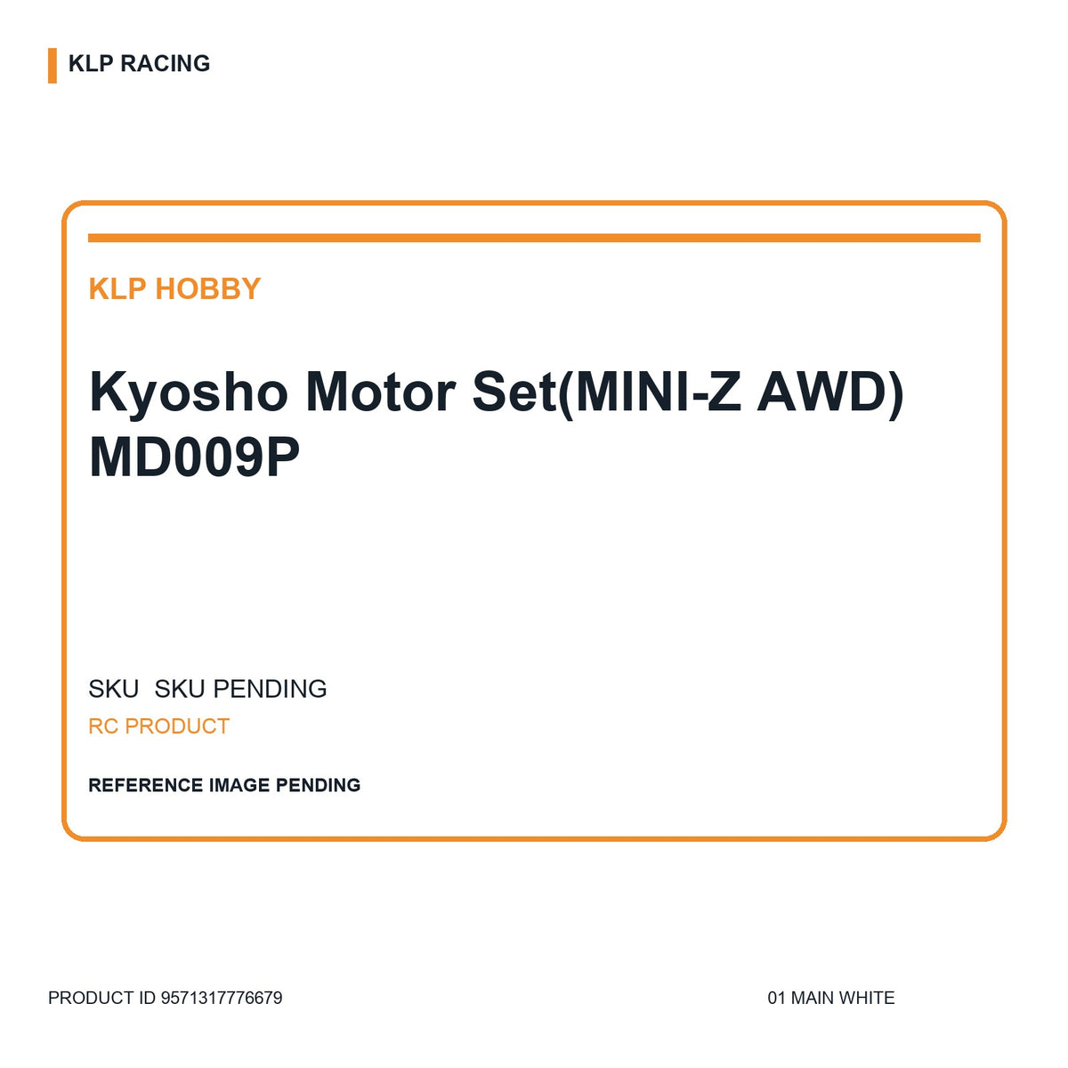 Kyosho Motor Set(MINI-Z AWD) MD009P 01 main white