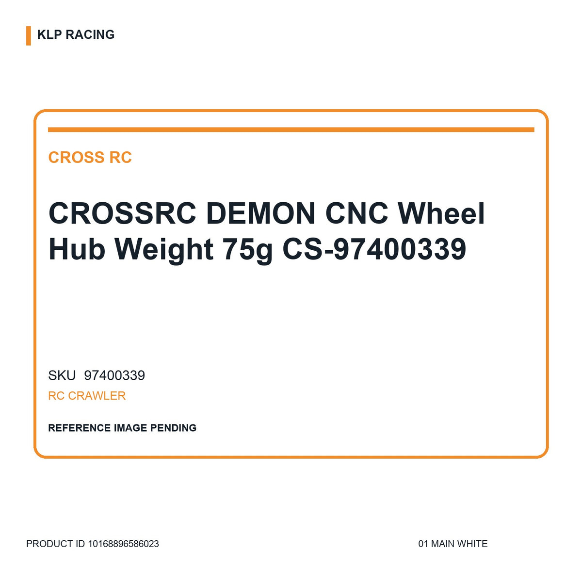 CROSSRC DEMON CNC Wheel Hub Weight 75g CS-97400339 01 main white