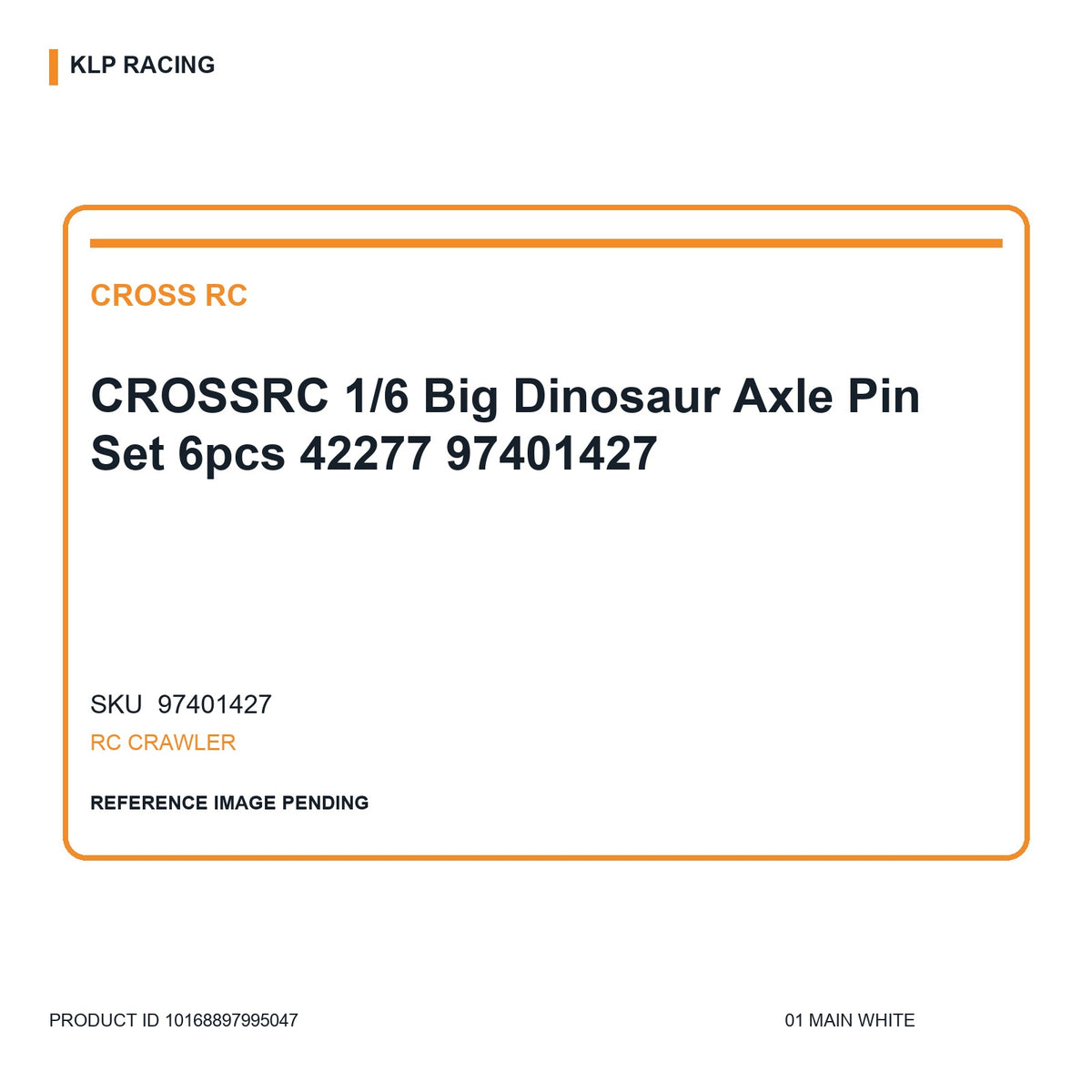 CROSSRC 1/6 Big Dinosaur Axle Pin Set 6pcs 42277 97401427 01 main white