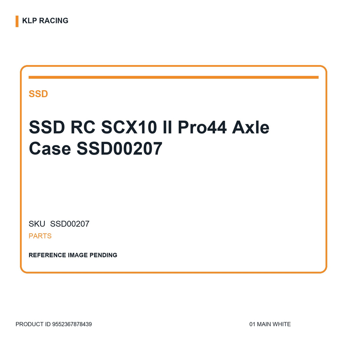 SSD RC SCX10 II Pro44 Axle Case  SSD00207 01 main white