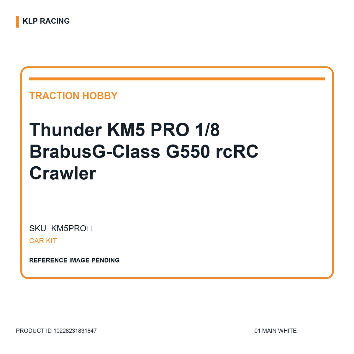 Thunder KM5 PRO 1/8 BrabusG-Class G550 rcRC Crawler 01 main white