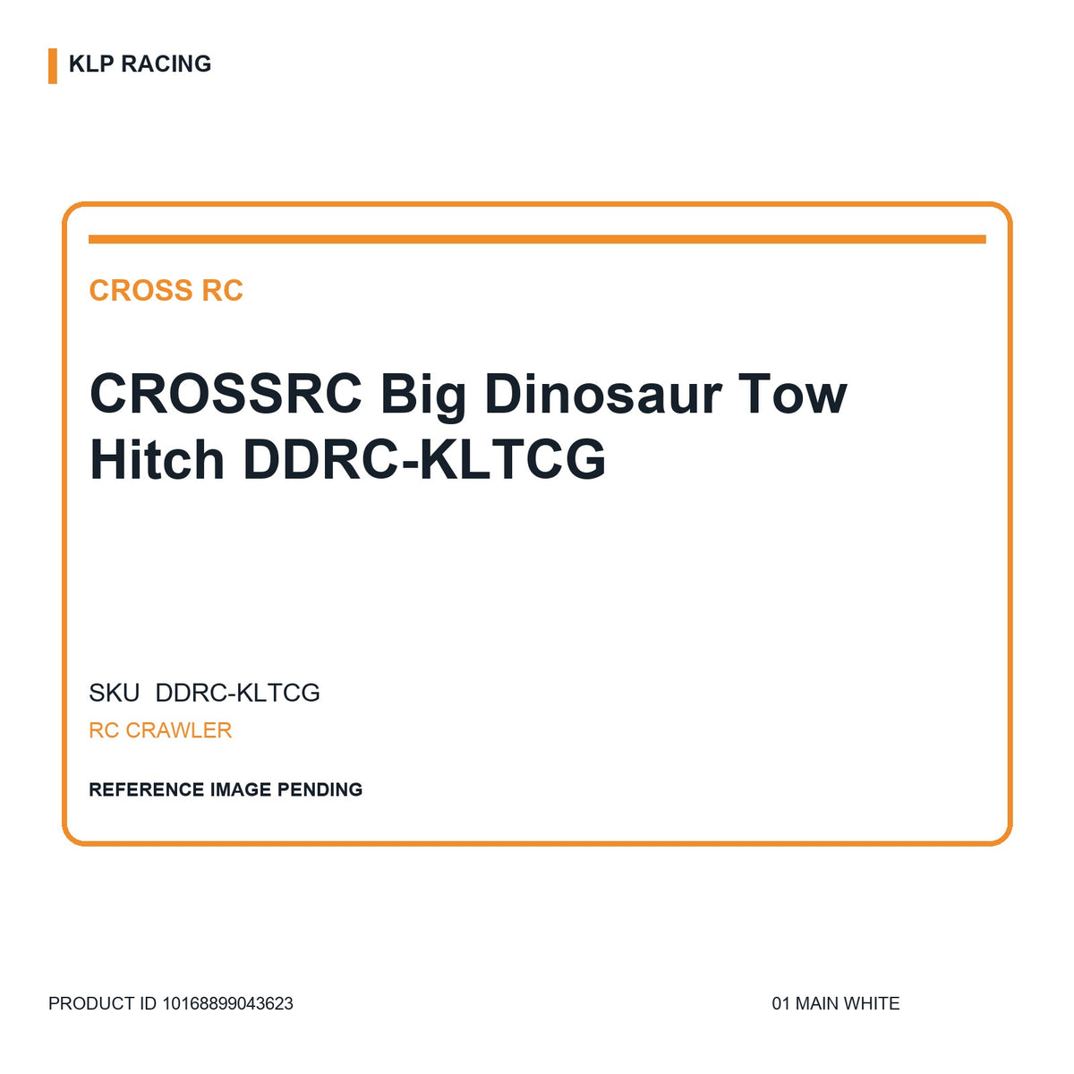 CROSSRC Big Dinosaur Tow Hitch DDRC-KLTCG 01 main white