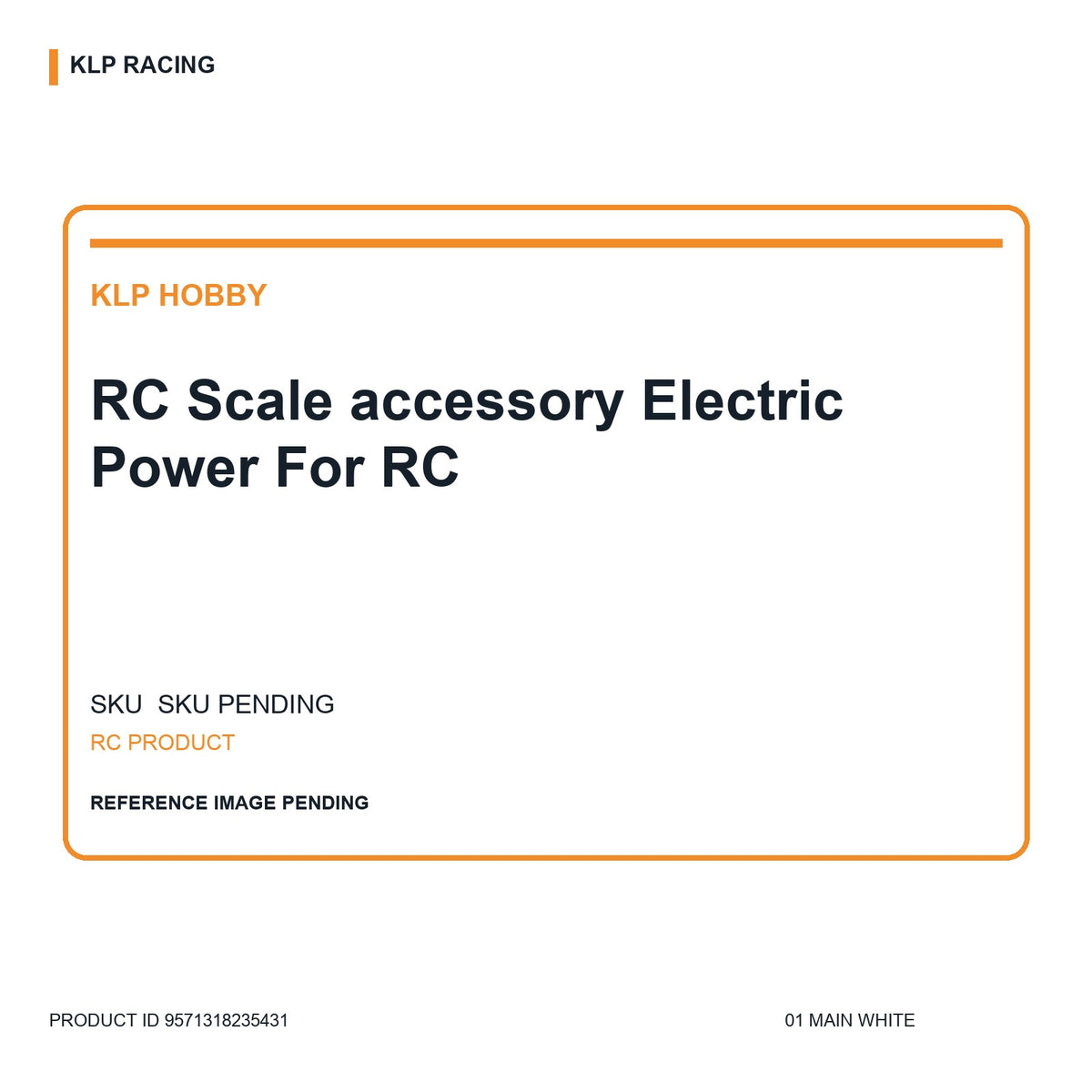 RC Scale accessory Electric Power For RC 01 main white