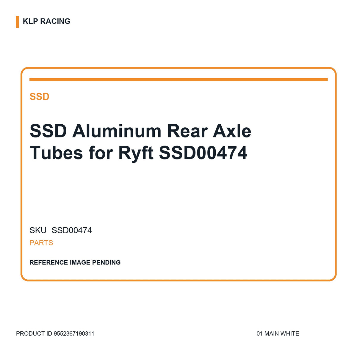 SSD Aluminum Rear Axle Tubes for Ryft SSD00474 01 main white