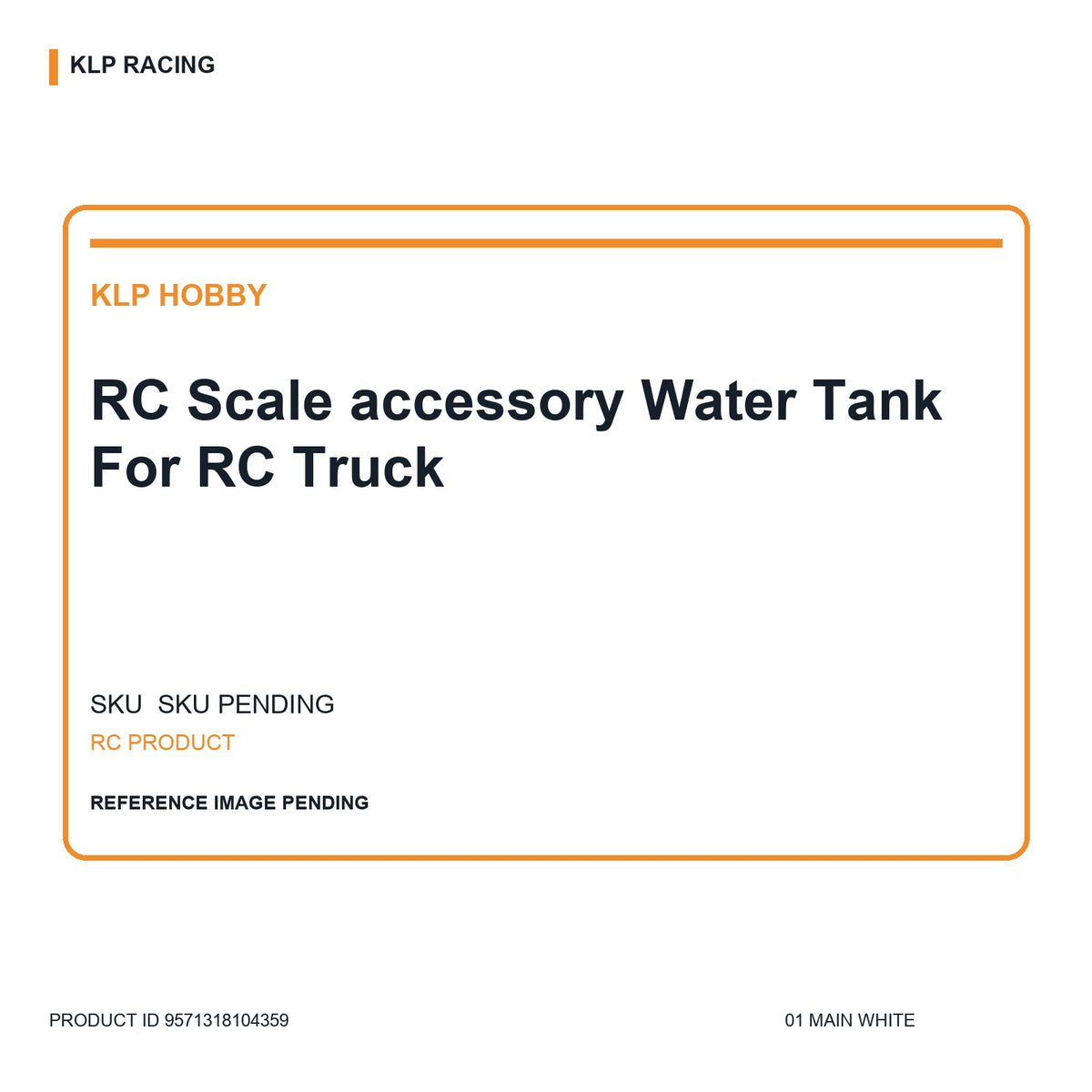 RC Scale accessory Water Tank For RC Truck 01 main white