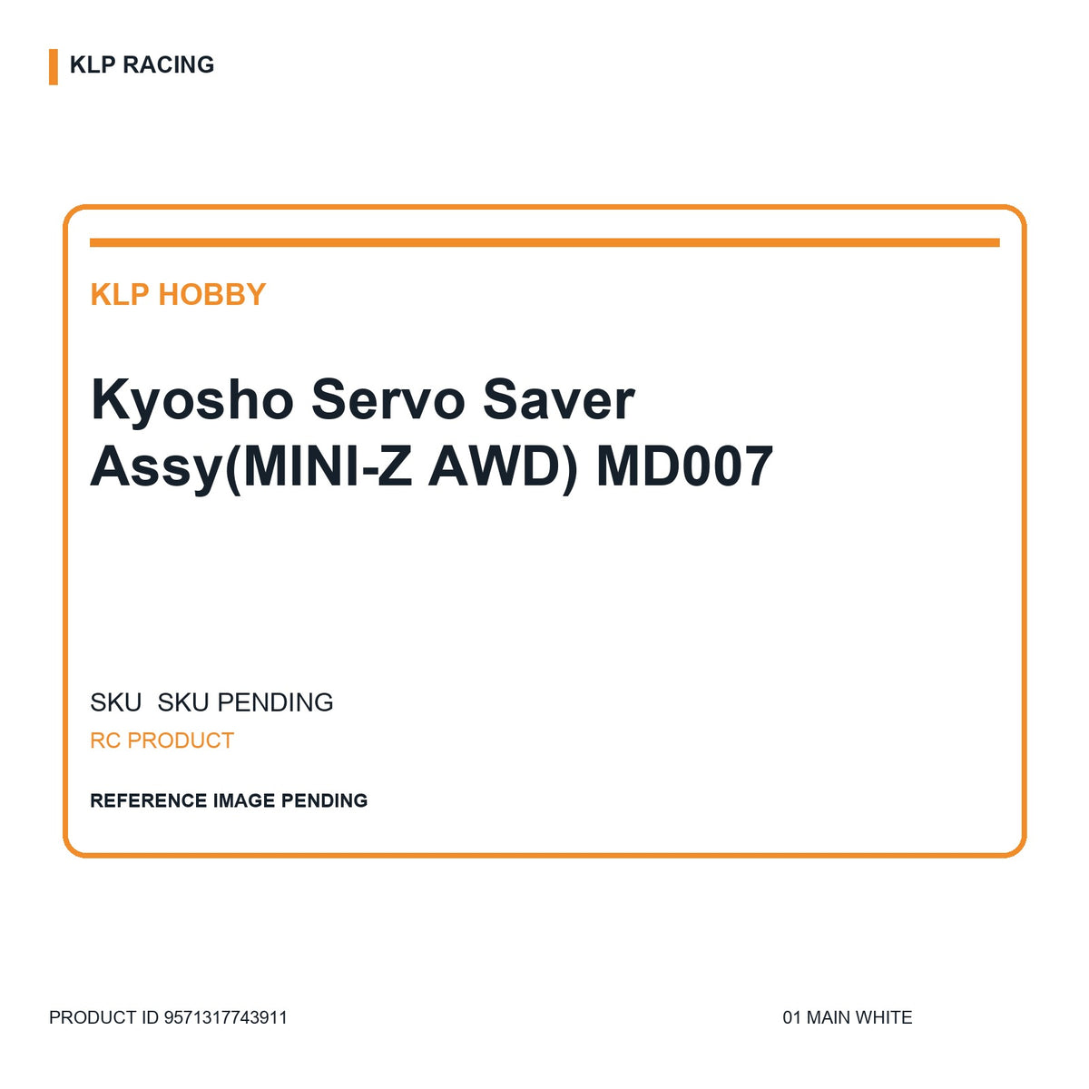 Kyosho Servo Saver Assy(MINI-Z AWD) MD007 01 main white