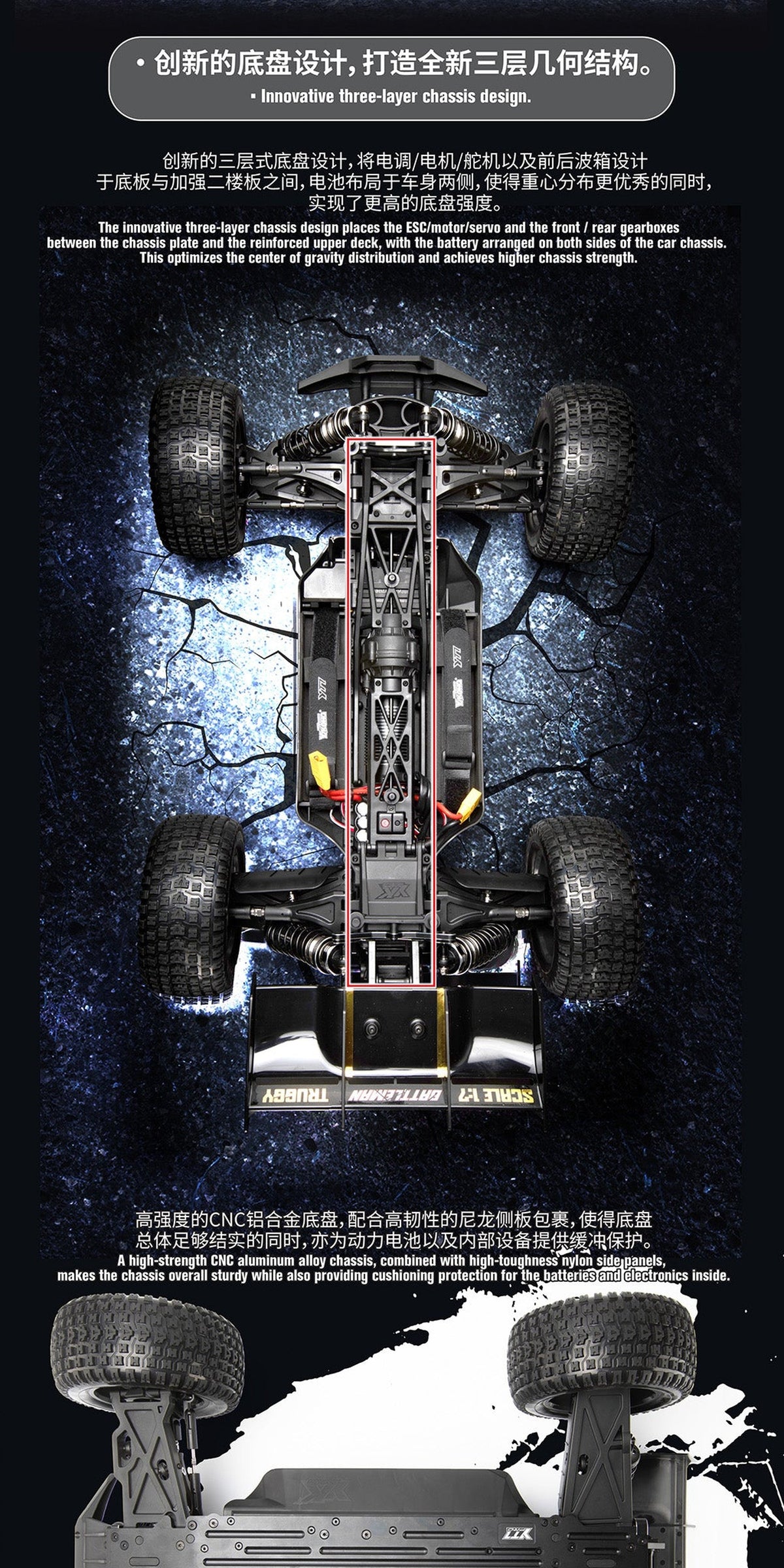 YIKONG YK9071/PRO 1/7 4WD Racing Trucks RC Car RTR