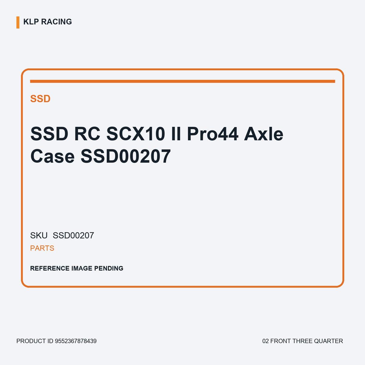 SSD RC SCX10 II Pro44 Axle Case  SSD00207 02 front three quarter