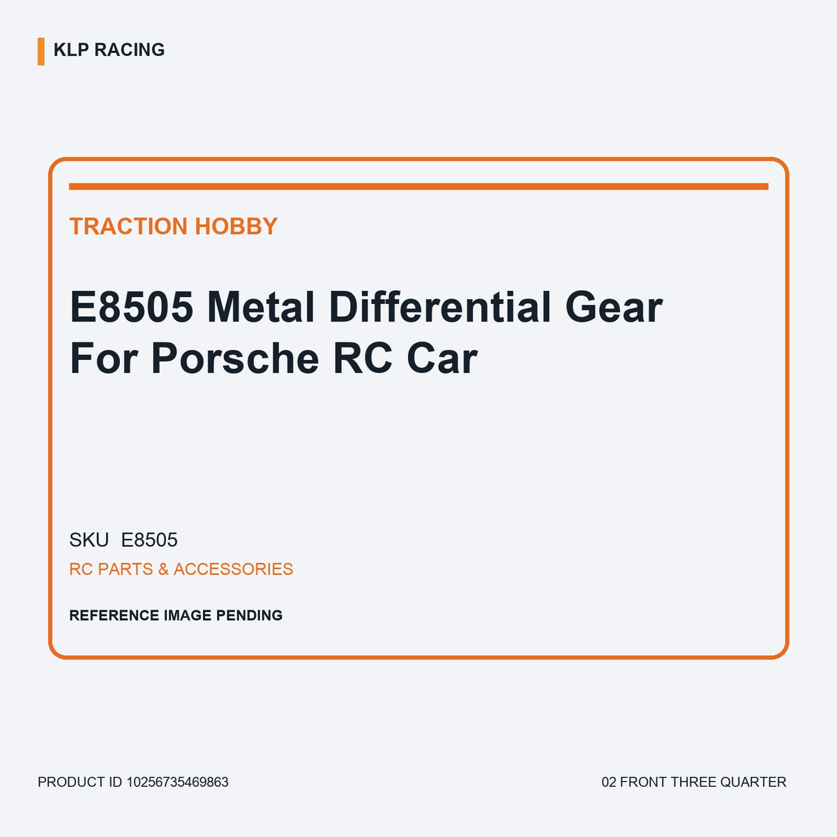 E8505 Metal Differential Gear For Porsche RC Car 02 front three quarter