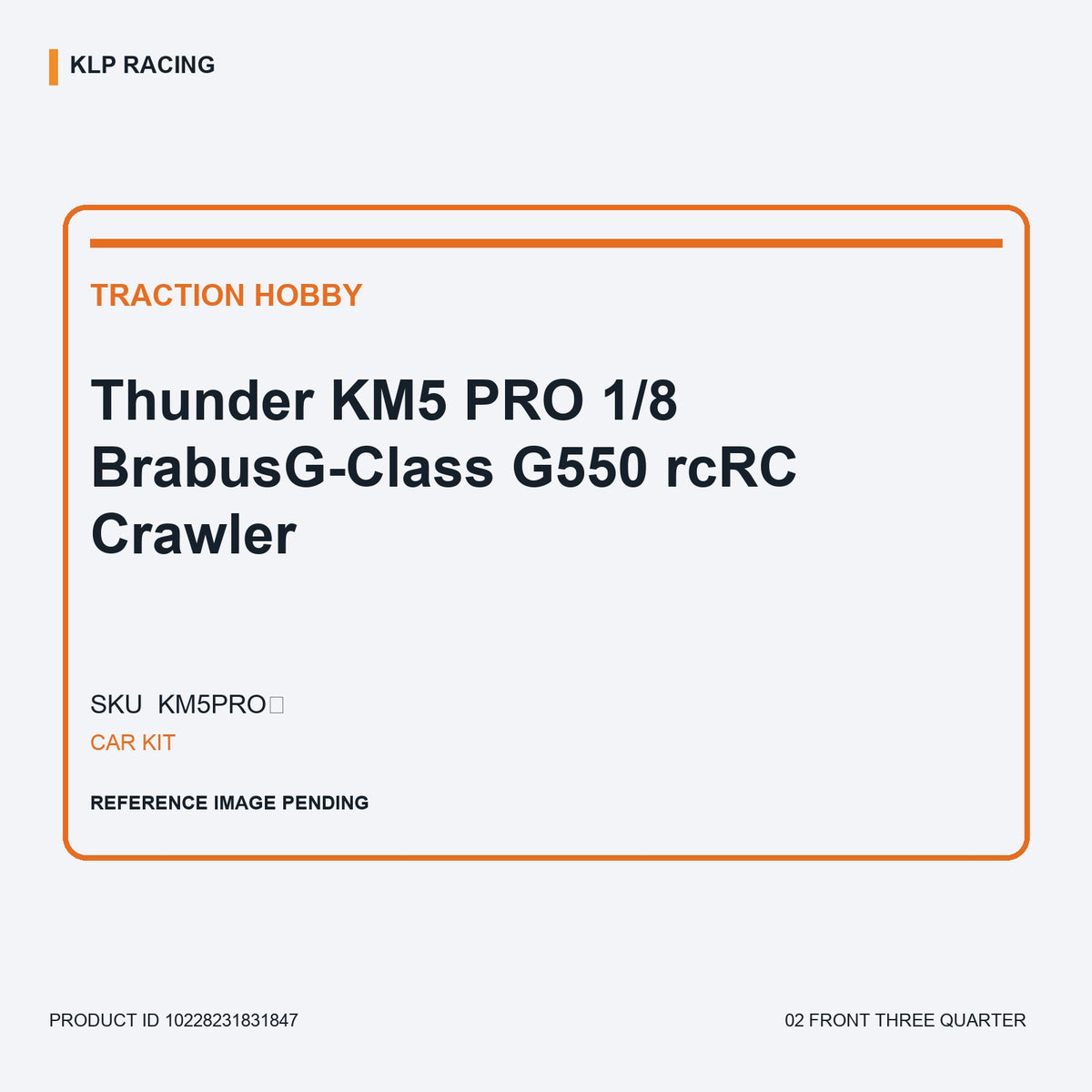 Thunder KM5 PRO 1/8 BrabusG-Class G550 rcRC Crawler 02 front three quarter