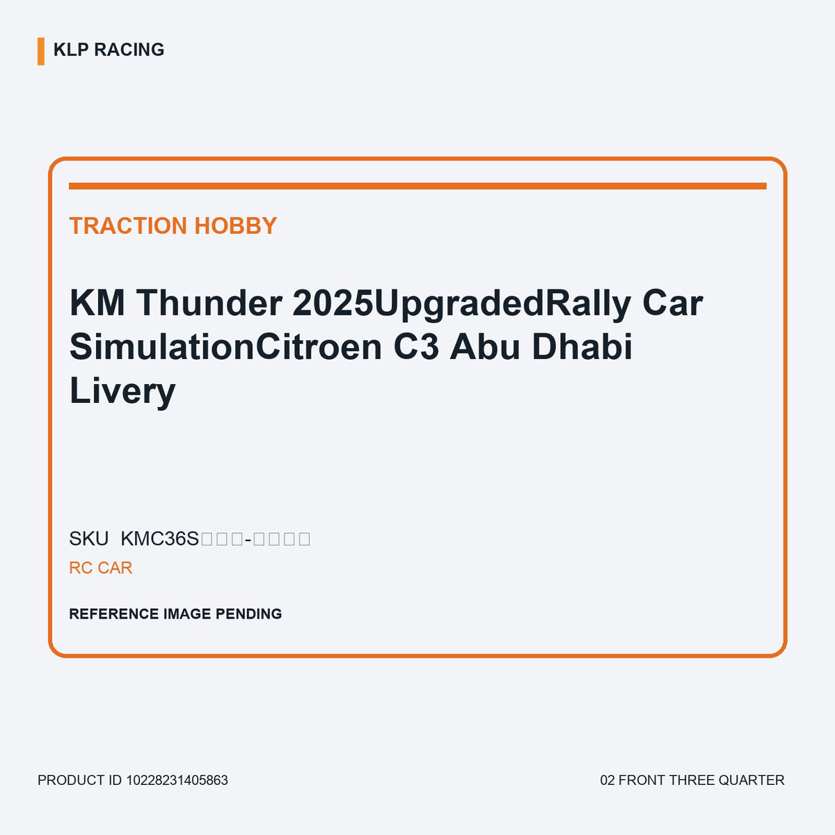 KM Thunder 2025UpgradedRally Car SimulationCitroen C3 Abu Dhabi Livery 02 front three quarter