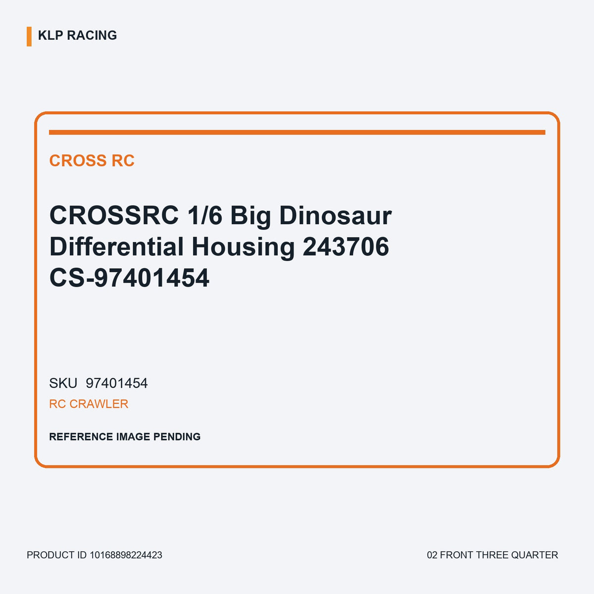 CROSSRC 1/6 Big Dinosaur Differential Housing 243706 CS-97401454 02 front three quarter