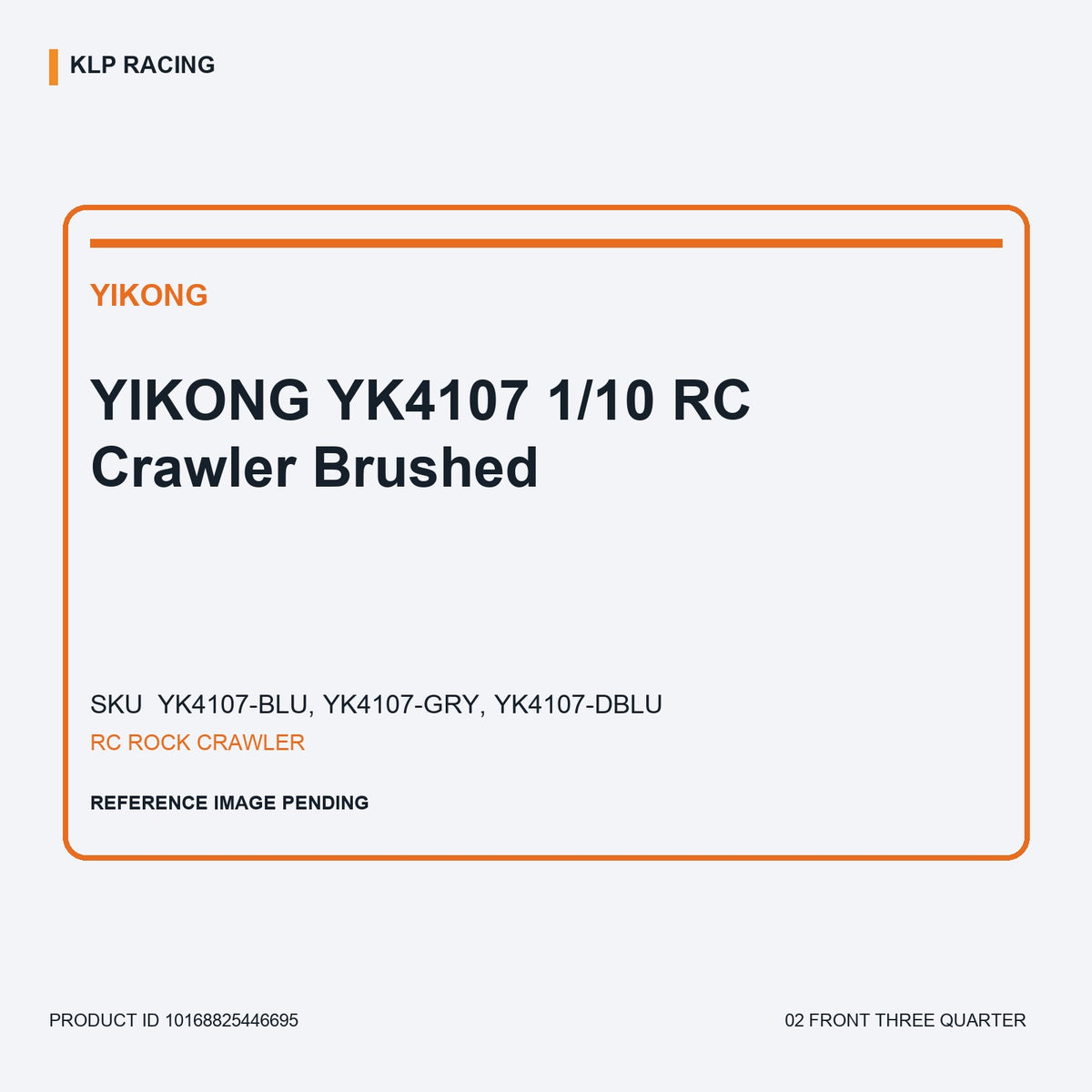 YIKONG YK4107 1/10 RC Crawler Brushed 02 front three quarter