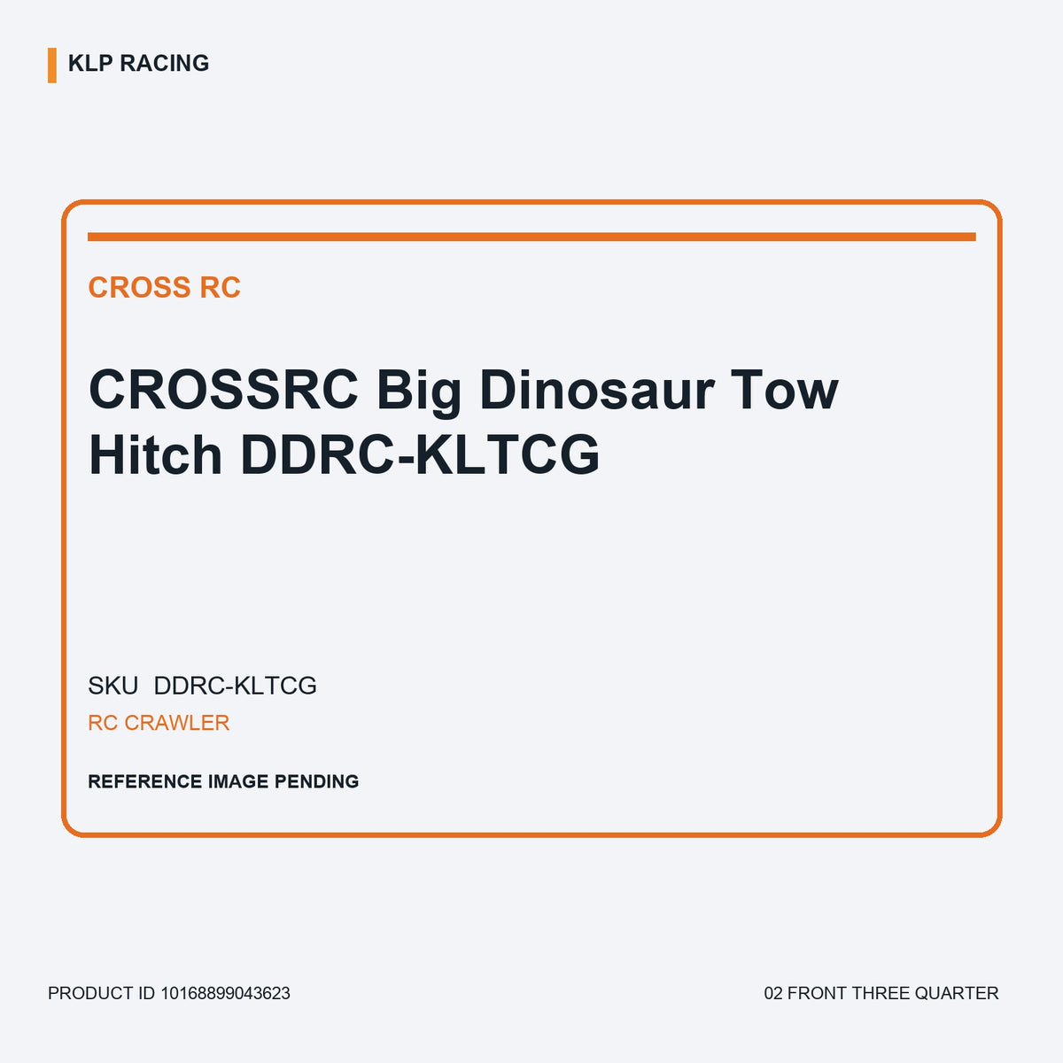 CROSSRC Big Dinosaur Tow Hitch DDRC-KLTCG 02 front three quarter