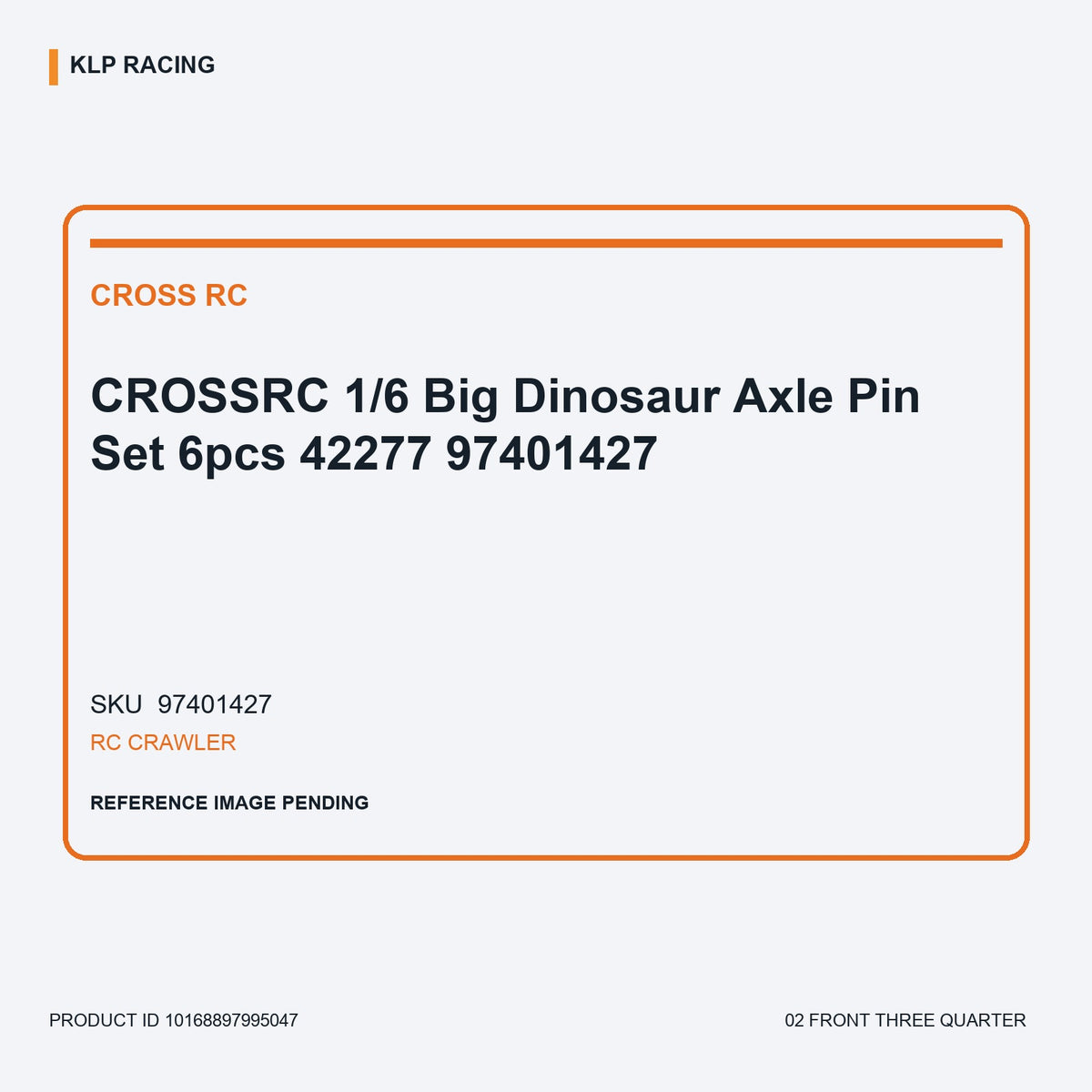 CROSSRC 1/6 Big Dinosaur Axle Pin Set 6pcs 42277 97401427 02 front three quarter