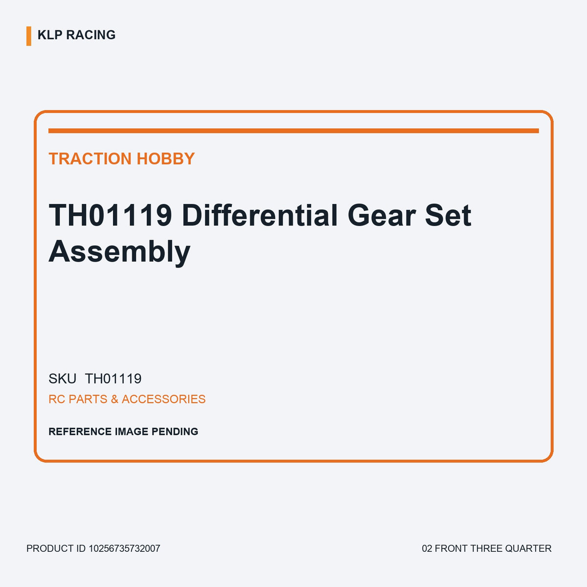 TH01119 Differential Gear Set Assembly 02 front three quarter