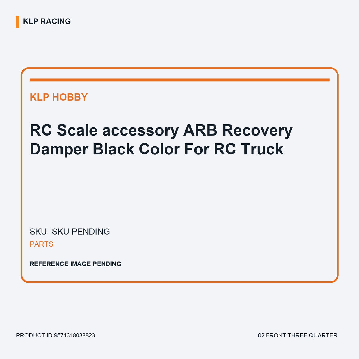 RC Scale accessory ARB Recovery Damper Black Color For RC Truck 02 front three quarter
