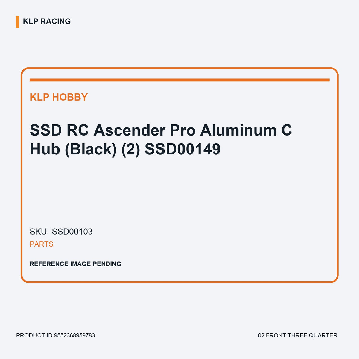 SSD RC Ascender Pro Aluminum C Hub (Black) (2)  SSD00149 02 front three quarter
