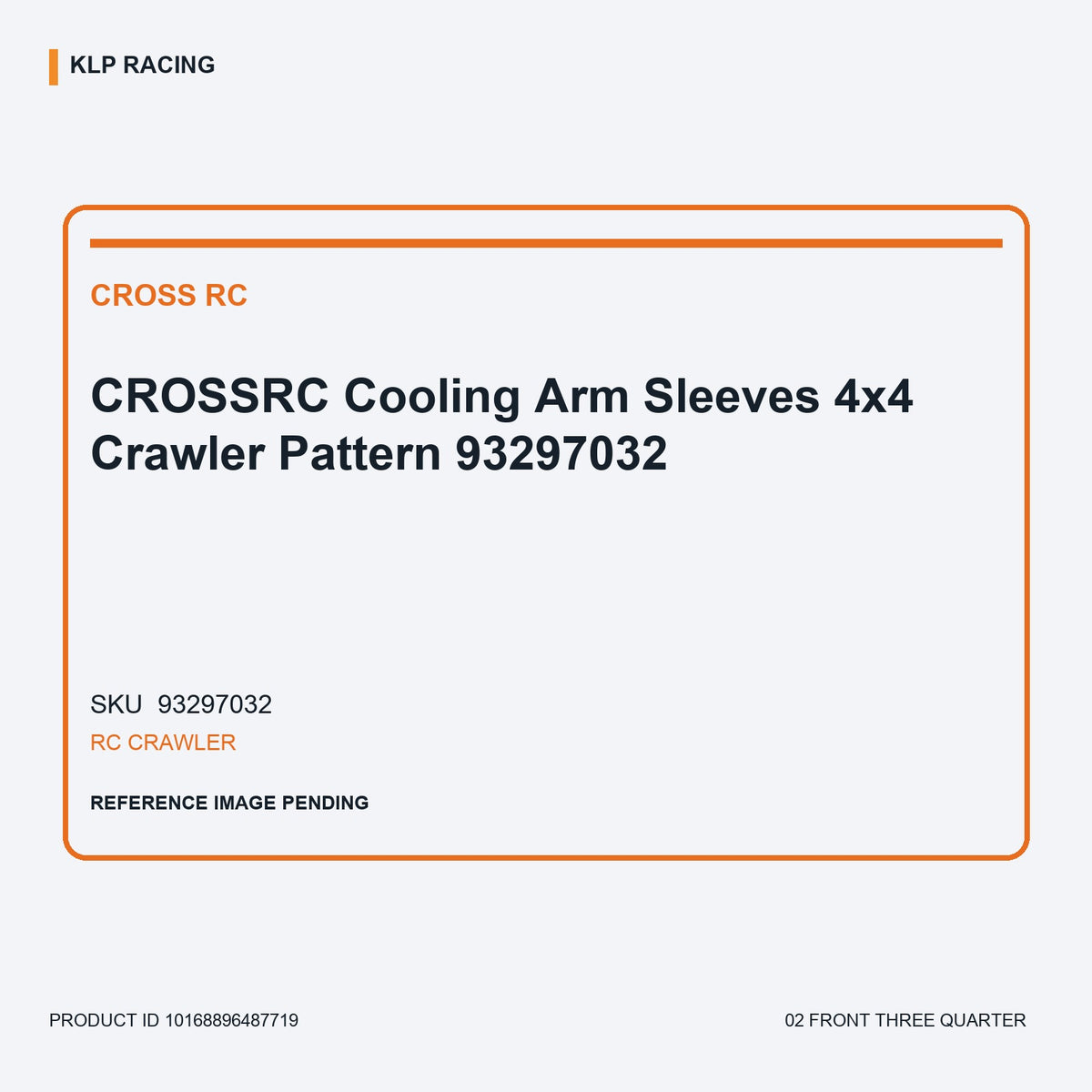 CROSSRC Cooling Arm Sleeves 4x4 Crawler Pattern 93297032 02 front three quarter