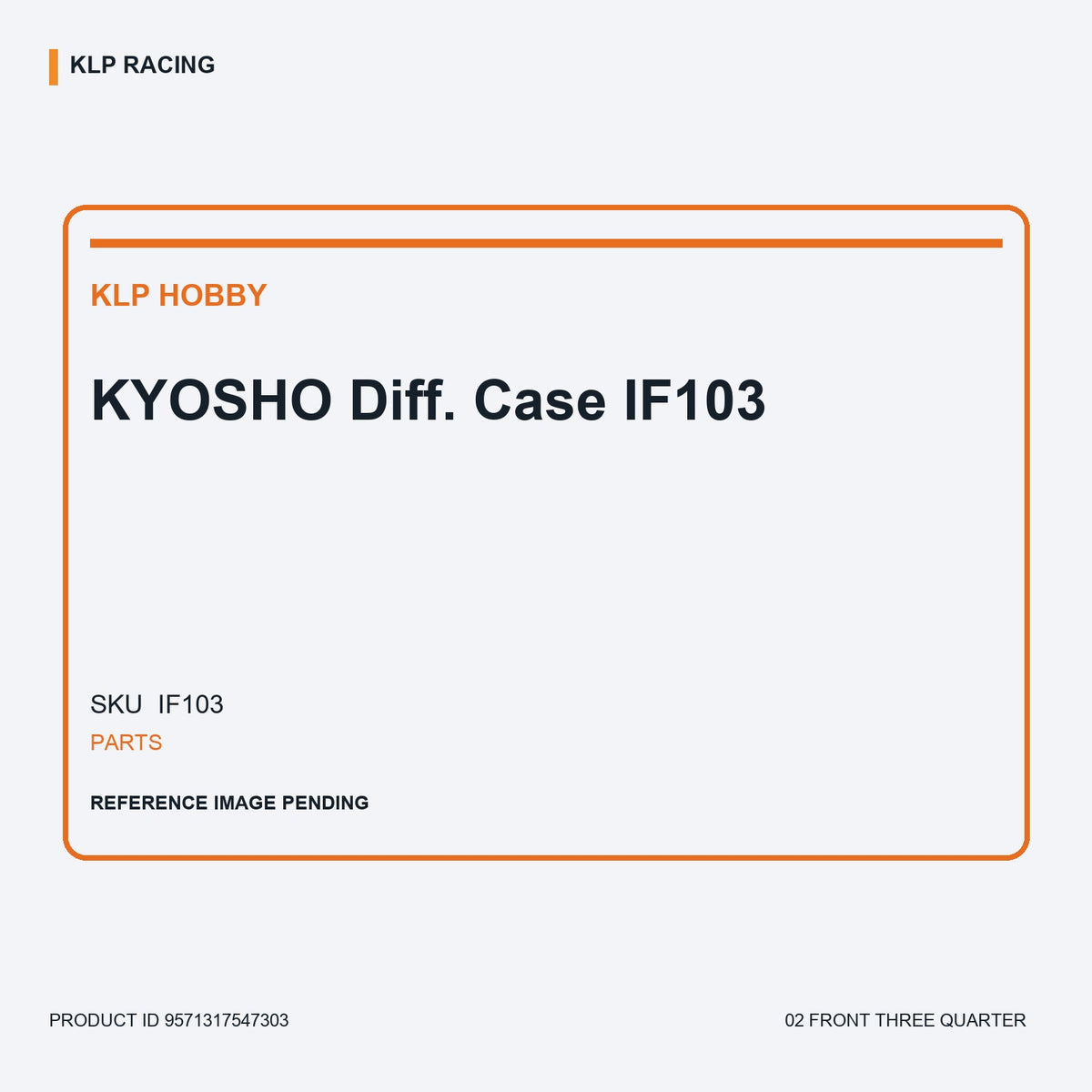 KYOSHO Diff. Case  IF103 02 front three quarter