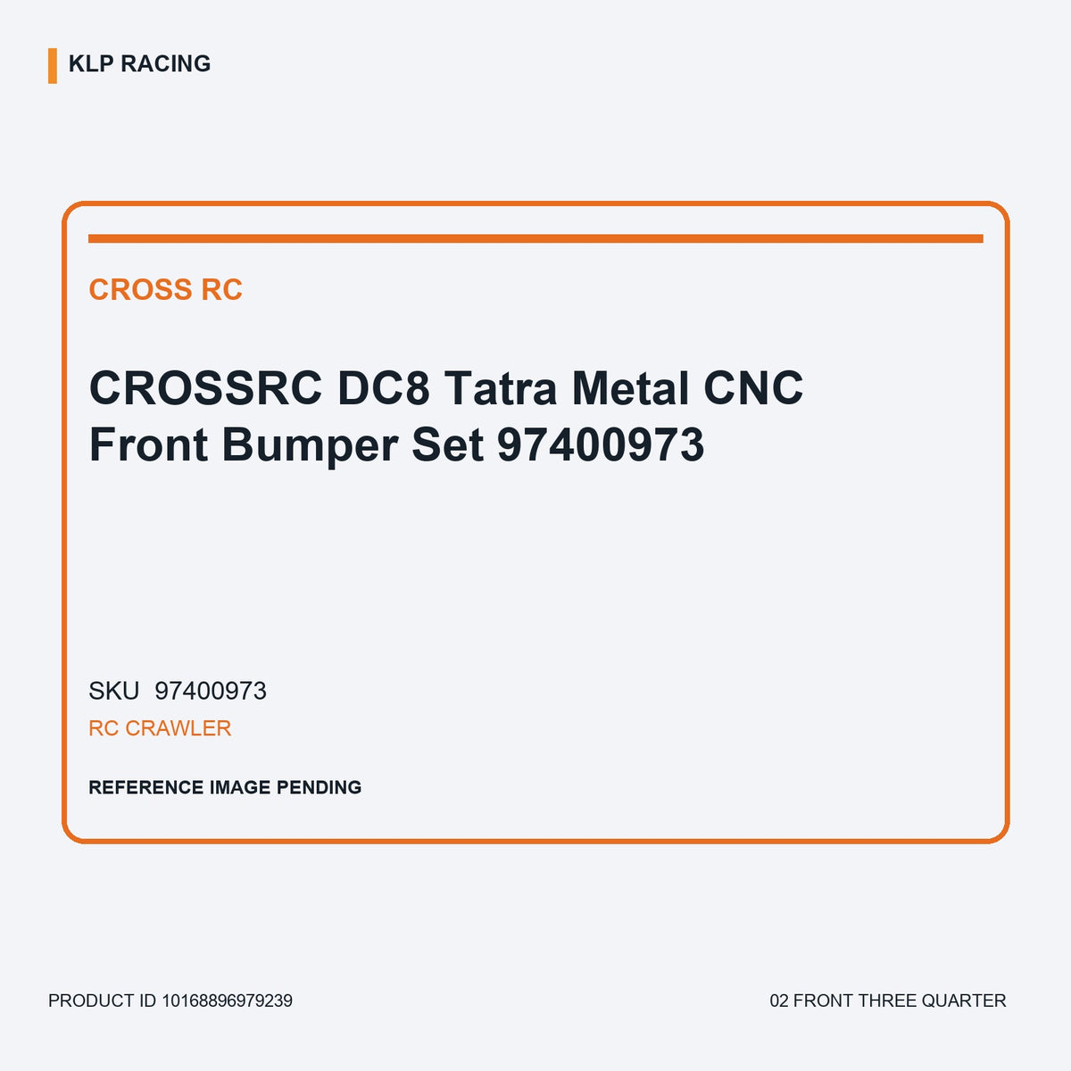 CROSSRC DC8 Tatra Metal CNC Front Bumper Set 97400973 02 front three quarter