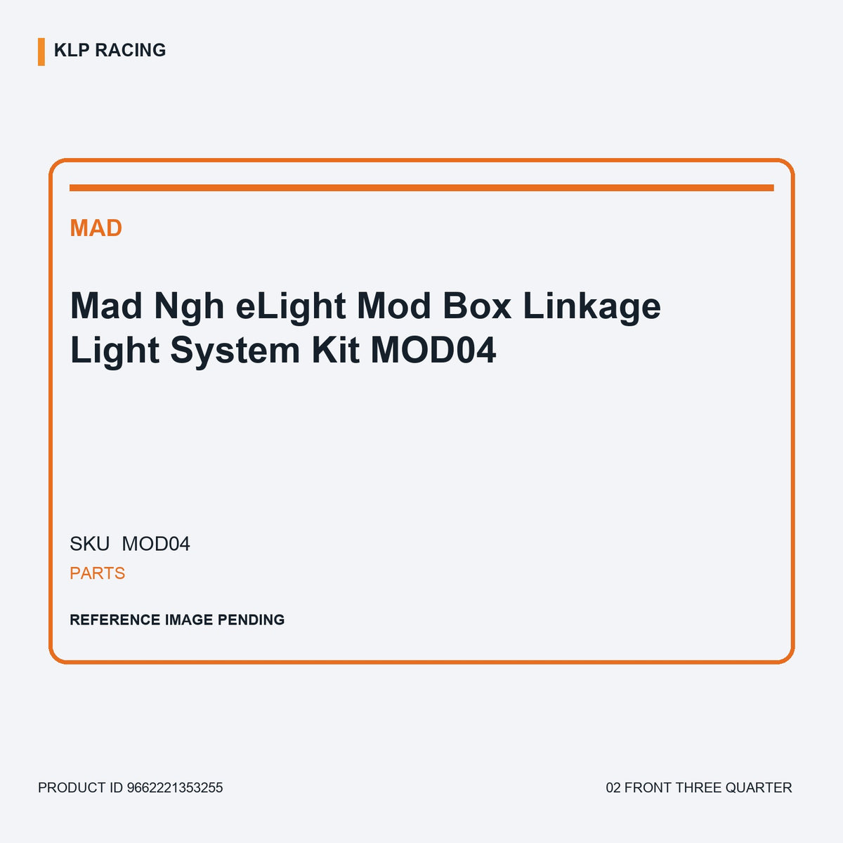 Mad Ngh eLight Mod Box Linkage Light System Kit MOD04 02 front three quarter