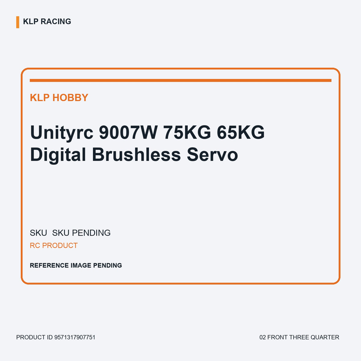 Unityrc 9007W 75KG 65KG  Digital Brushless Servo 02 front three quarter