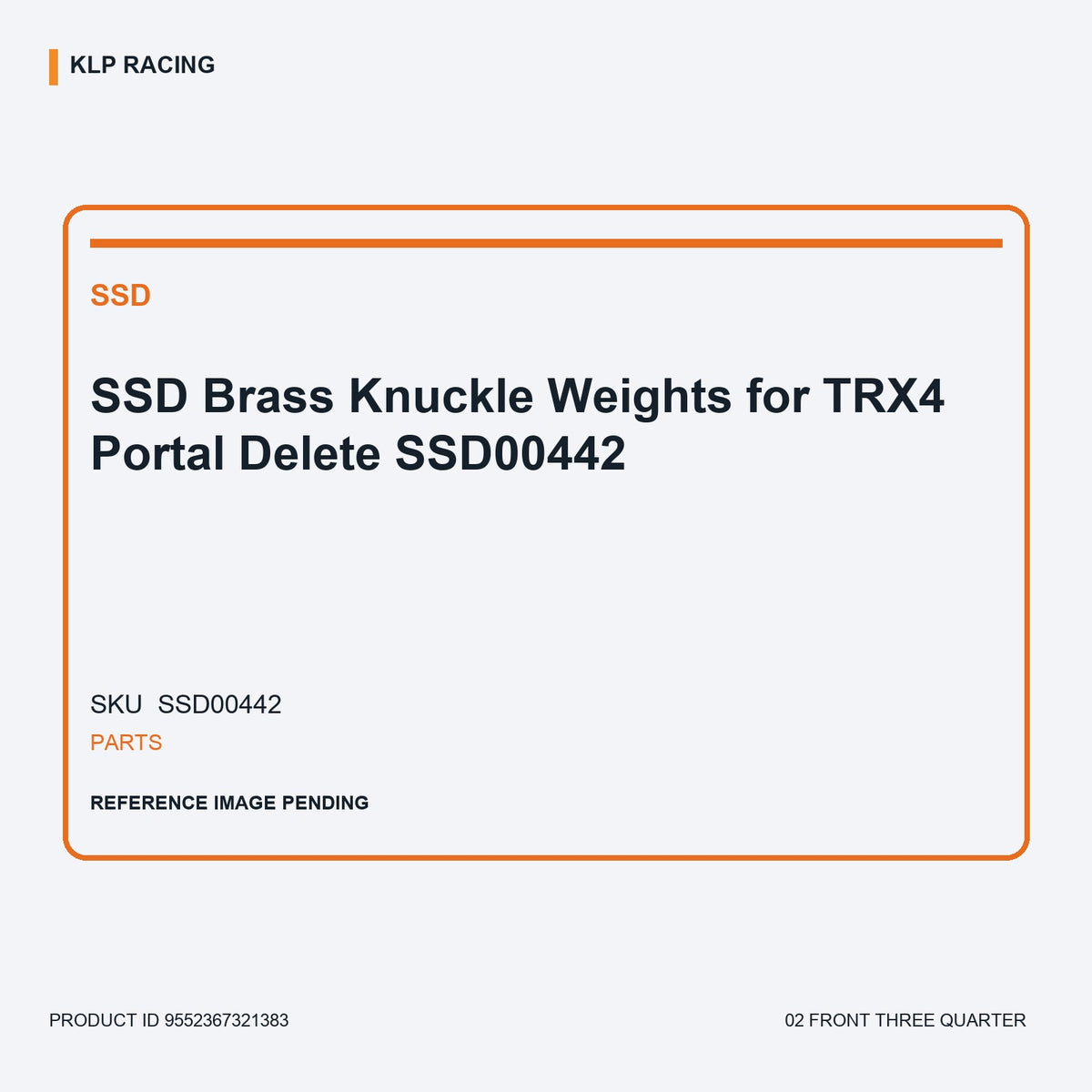 SSD Brass Knuckle Weights for TRX4 Portal Delete SSD00442 02 front three quarter