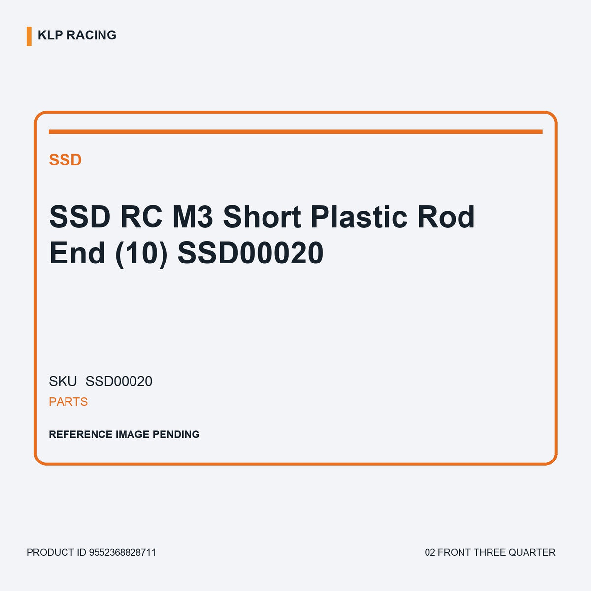 SSD RC M3 Short Plastic Rod End (10) SSD00020 02 front three quarter