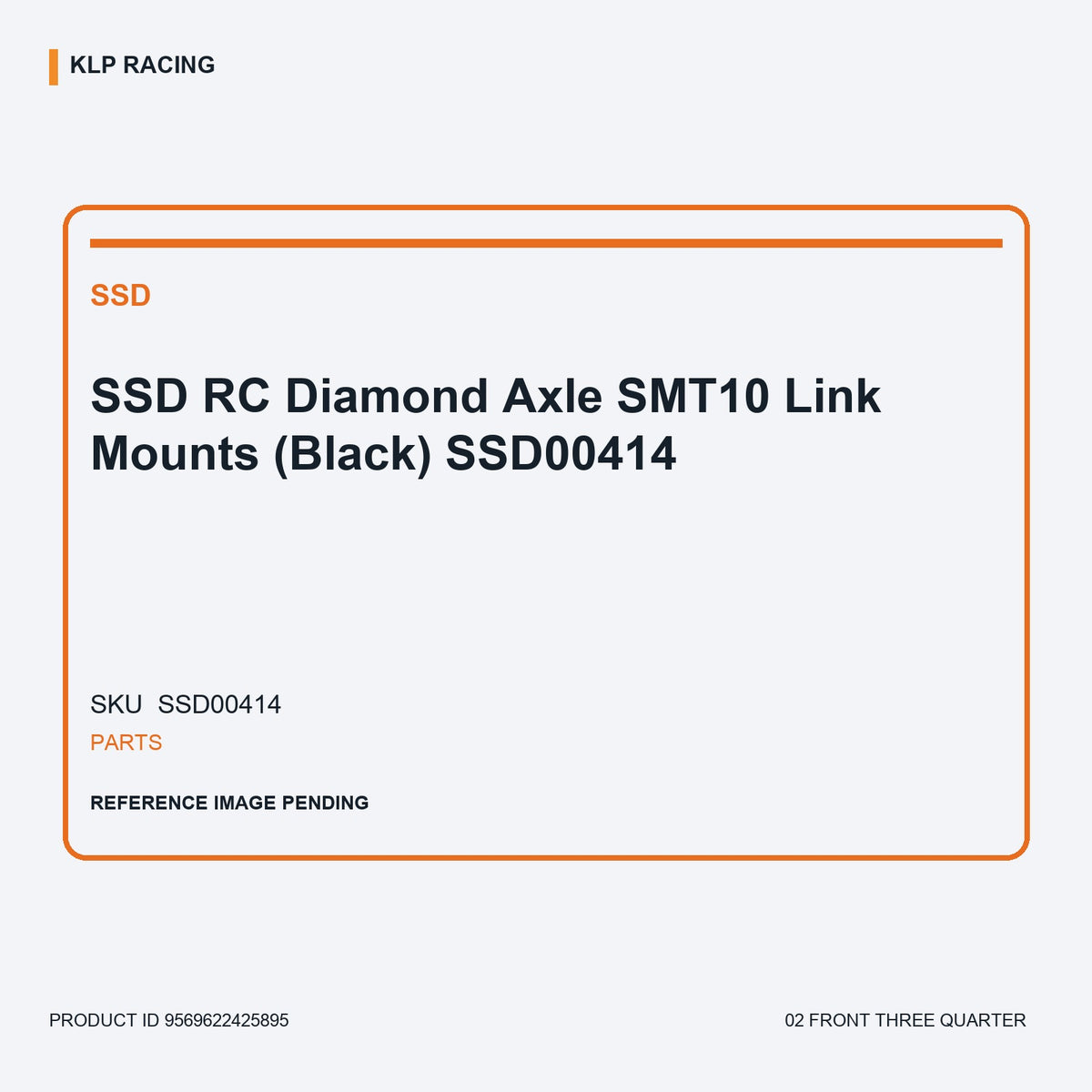 SSD RC Diamond Axle SMT10 Link Mounts (Black) SSD00414 02 front three quarter