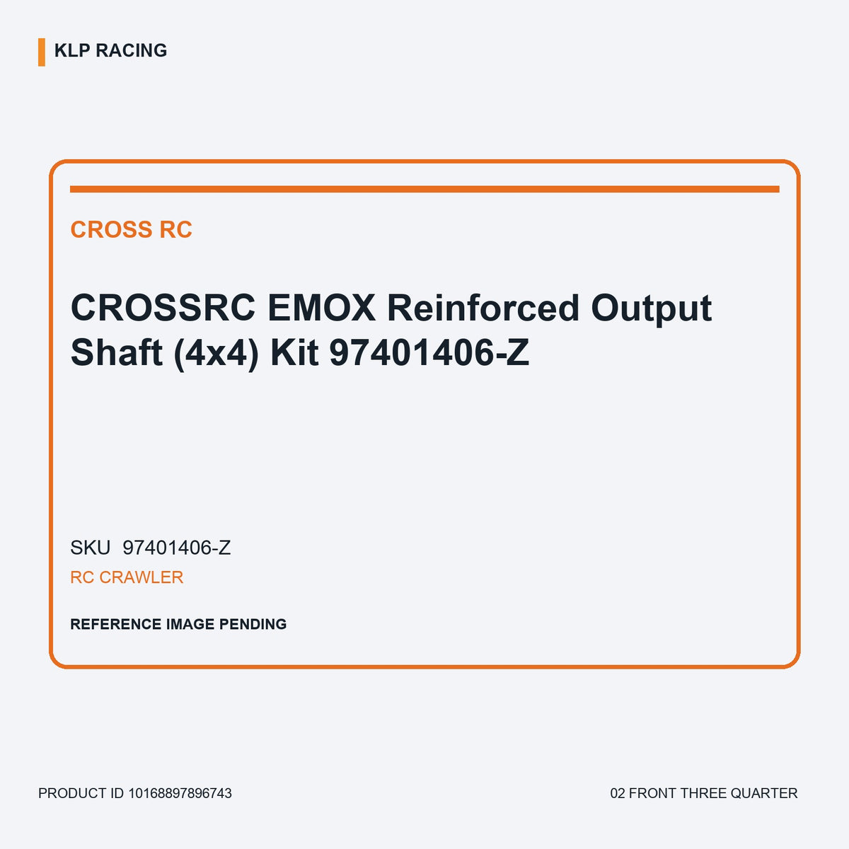 CROSSRC EMOX Reinforced Output Shaft (4x4) Kit 97401406-Z 02 front three quarter