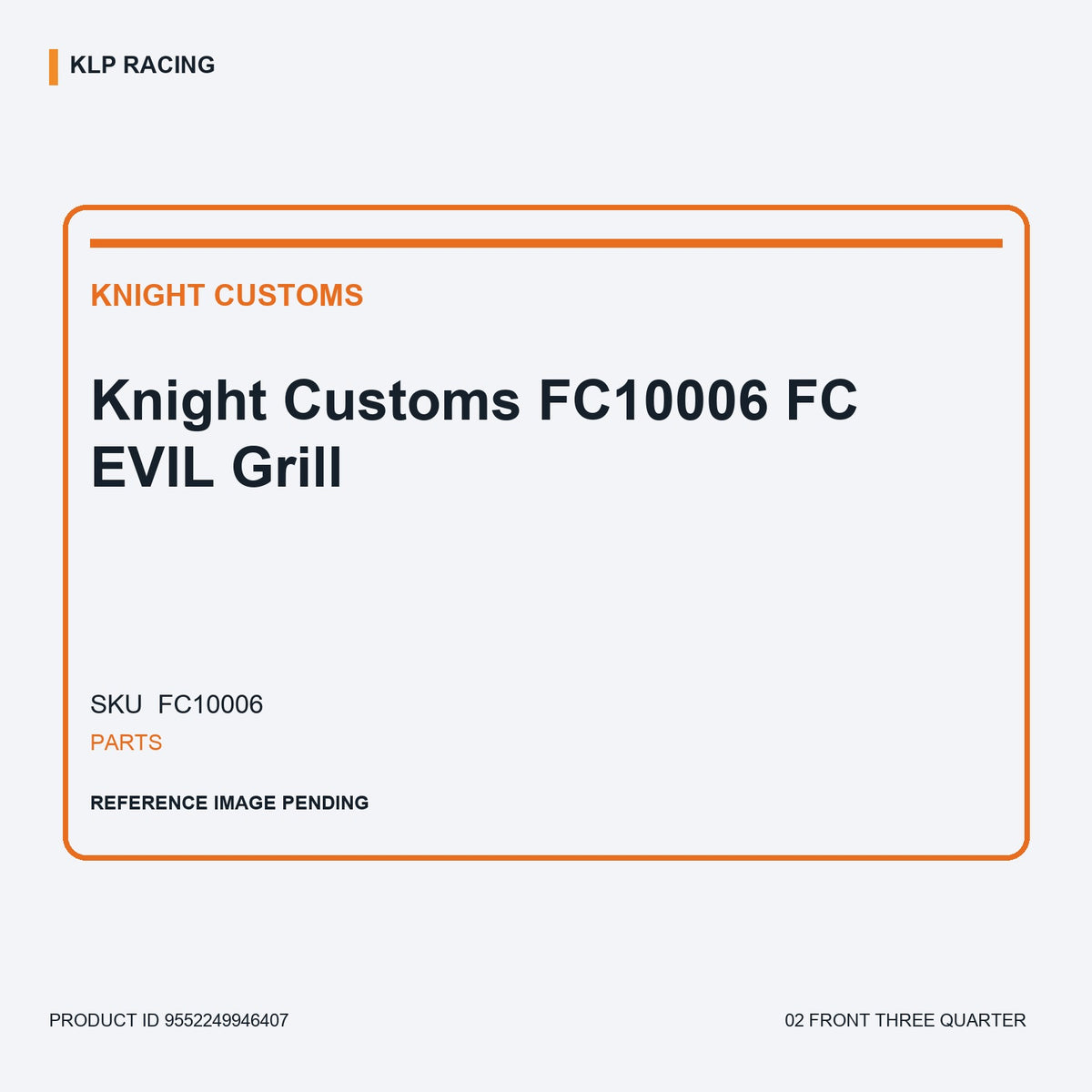 Knight Customs FC10006 FC EVIL Grill 02 front three quarter