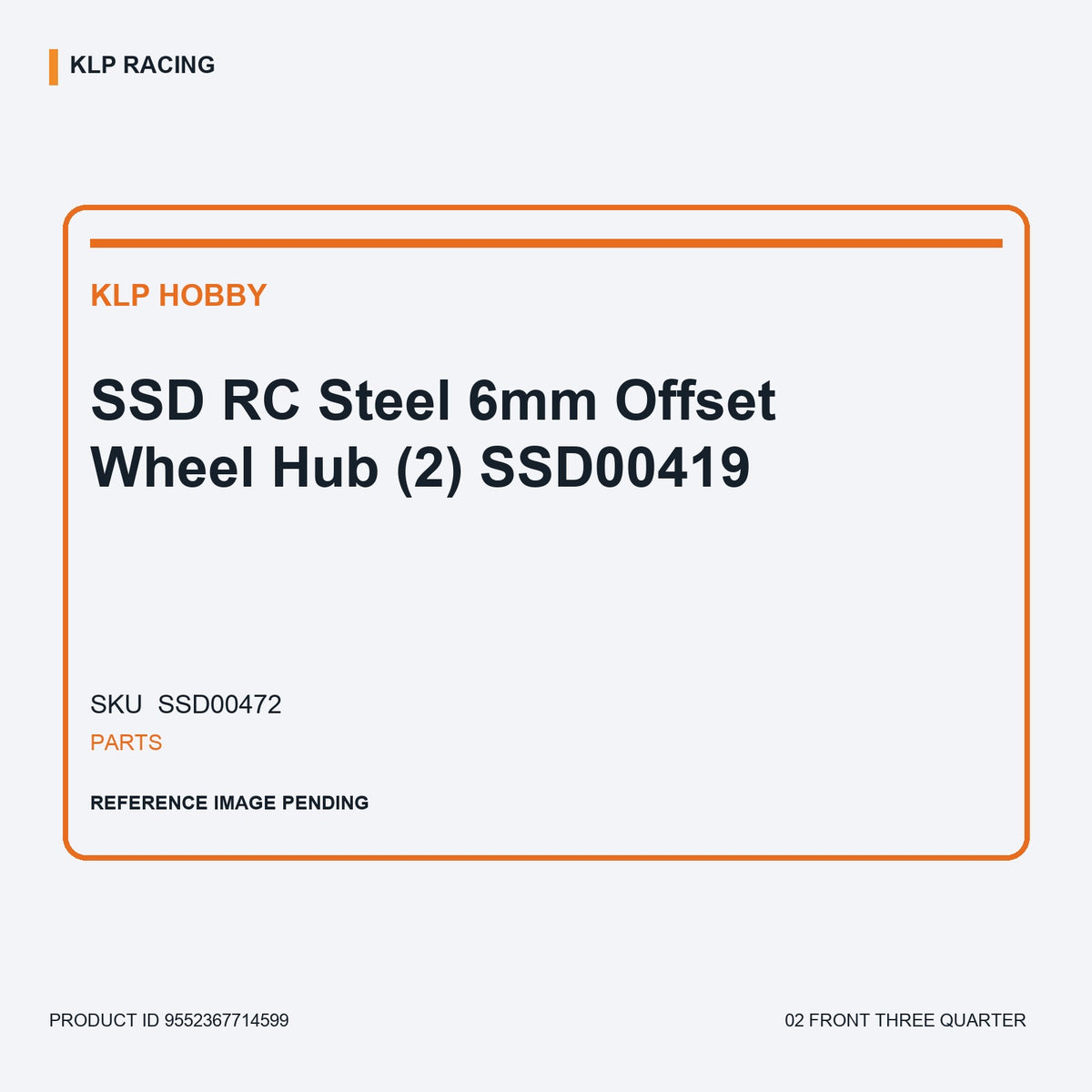 SSD RC Steel 6mm Offset Wheel Hub (2) SSD00419 02 front three quarter