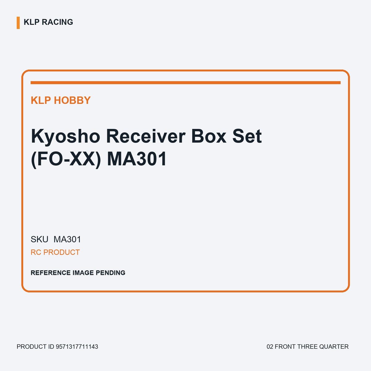 Kyosho Receiver Box Set (FO-XX) MA301 02 front three quarter