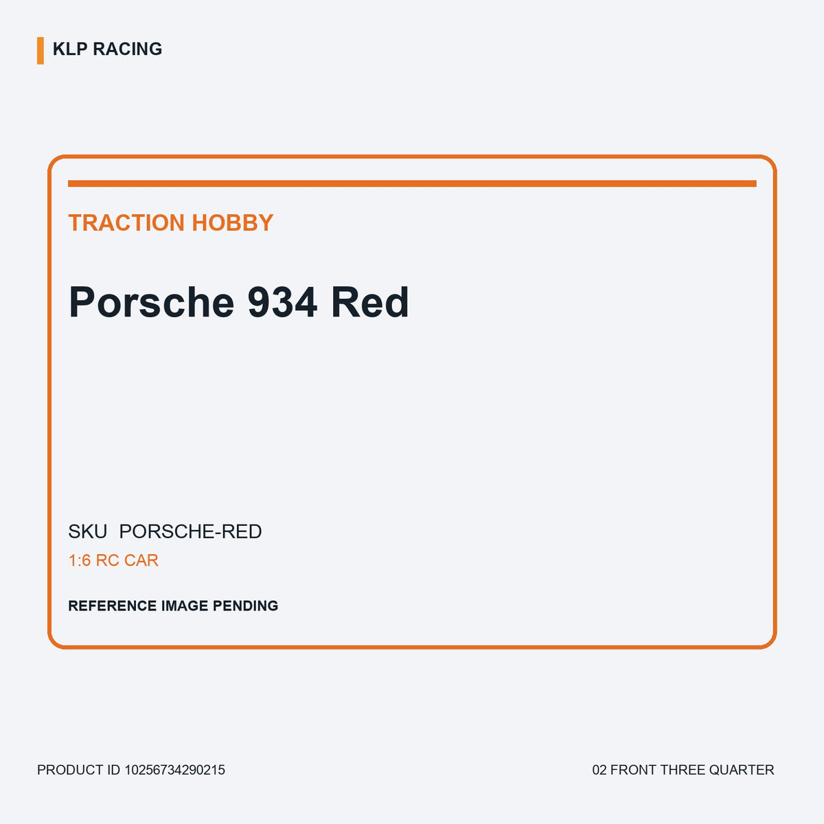 Porsche 934 Red 02 front three quarter
